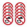 Not drinking water signs - Self adhesive labels - Pack of 10