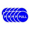 Pull door signs - Self adhesive labels - Pack of 10