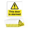 This Door Is Alarmed - Pack of 10 - Self Adhesive Labels