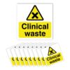 Clinical Waste - Self Adhesive Signs - Pack of 10