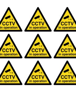 CCTV in operation - Warning Triangle Symbols (Pack of 9) - Self adhesive