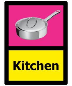 Kitchen Dementia Friendly Door Sign - Self adhesive