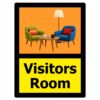 Visitors Room Dementia Friendly Door Sign - Self Adhesive