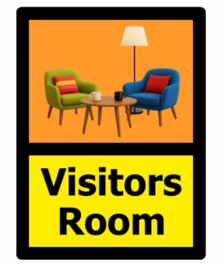 Visitors Room Dementia Friendly Door Sign - Self Adhesive