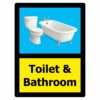 Toilet & Bathroom Dementia Friendly Door Sign - Self Adhesive