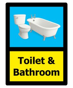 Toilet & Bathroom Dementia Friendly Door Sign - Self Adhesive