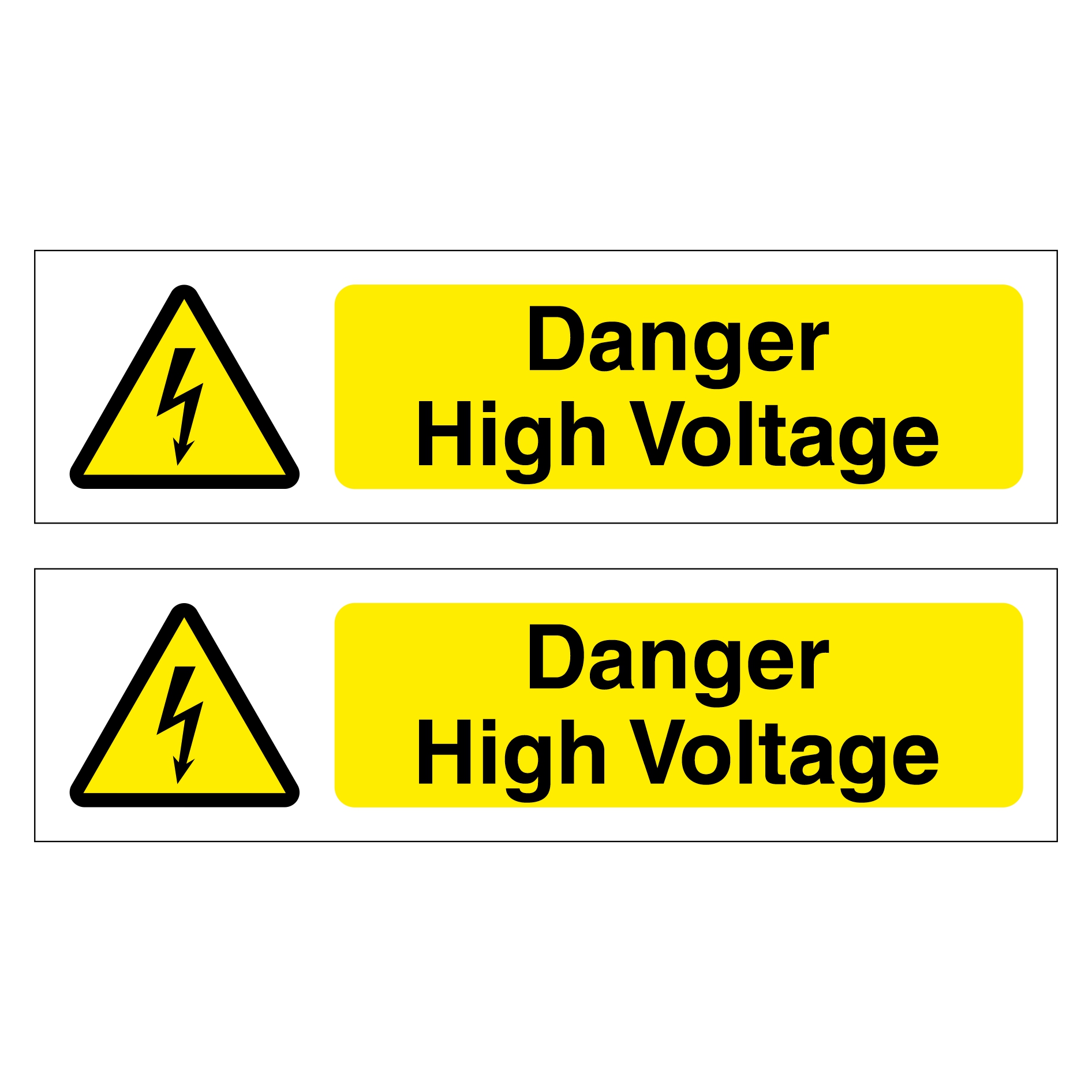 Danger High Voltage - Pack of 2