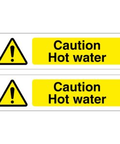 Caution Hot Water - Pack of 2