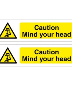 Caution Mind Your Head - Pack of 2
