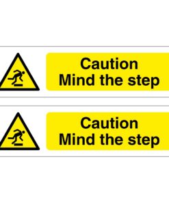 Caution Mind The Step - Pack of 2