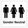 Gender Neutral Toilet Door Sign