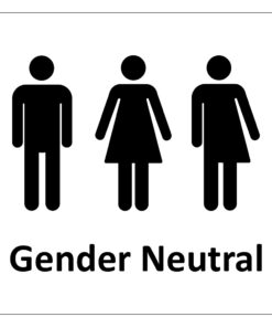 Gender Neutral Toilet Door Sign