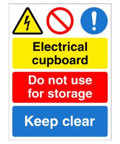 Electrical Cupboard - Do Not Use For Storage - Keep Clear