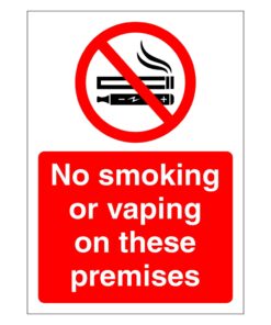 No Smoking Or Vaping On These Premises