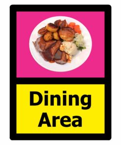 Dining Area Dementia Friendly Door Sign