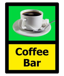 Coffee Bar Dementia Friendly Door Sign