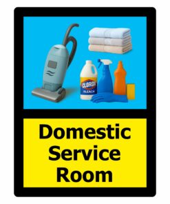 Domestic Service Room Dementia Friendly Door Sign
